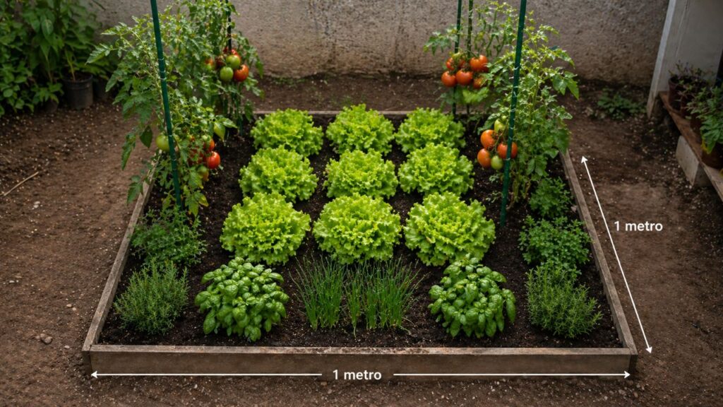 O que plantar em 1 metro quadrado de terra e aproveitar melhor cada espaço do seu cultivo