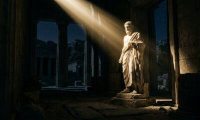 Citação do dia de Platão: "Podemos facilmente perdoar uma criança que tem medo do escuro; a verdadeira tragédia da vida é quando os homens têm medo da luz"