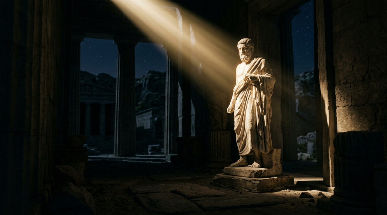 Citação do dia de Platão: "Podemos facilmente perdoar uma criança que tem medo do escuro; a verdadeira tragédia da vida é quando os homens têm medo da luz"