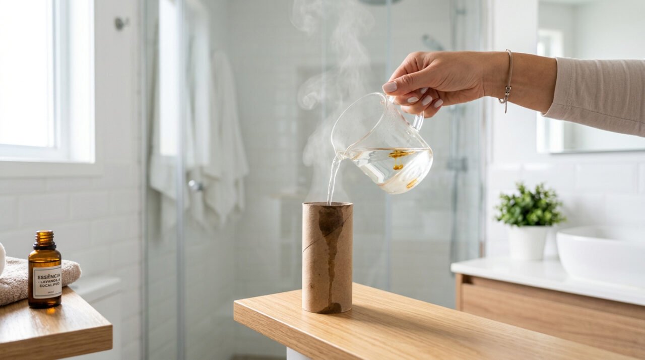 Banheiro com cheiro de hotel 5 estrelas, sem produtos químicos, de forma fácil, rápida e barata: basta despejar água quente sobre o papel higiênico