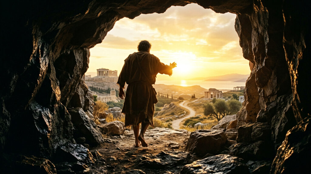 Citação do dia de Platão: "Podemos facilmente perdoar uma criança que tem medo do escuro; a verdadeira tragédia da vida é quando os homens têm medo da luz"