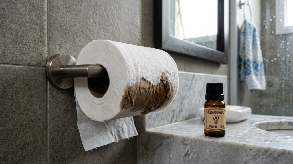 Banheiro com cheiro de hotel 5 estrelas, sem produtos químicos, de forma fácil, rápida e barata: basta despejar água quente sobre o papel higiênico