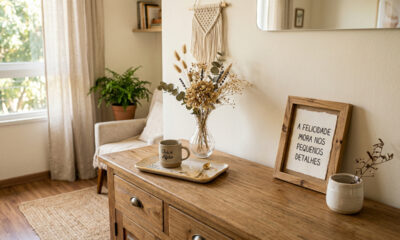 Como fazer uma decoração artesanal delicada para renovar cantinhos esquecidos da casa