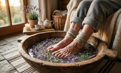 Escalda-pés de lavanda é o segredo para idosos dormirem muito melhor