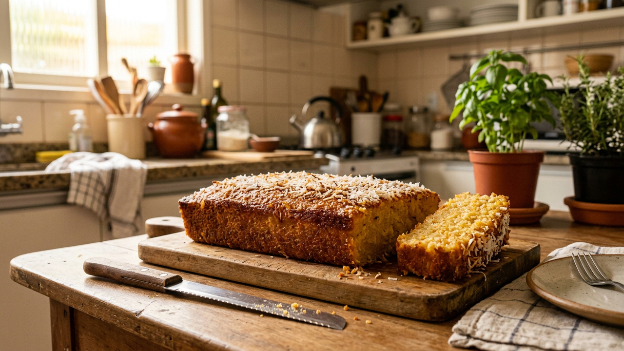 Esse bolo de mandioca com coco fica macio, úmido e perfeito para o lanche ou café da manhã