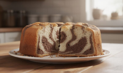 Adicione 2 colheres de chocolate em pó na massa e até o bolo mais simples ficará mais bonito e saboroso