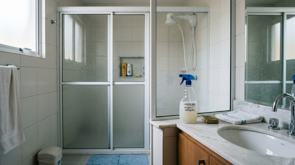 Misturar vinagre com detergente e borrifar no box do banheiro: para que serve e por que recomendam