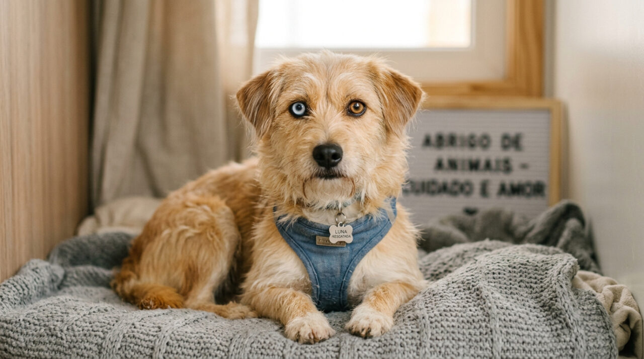 Cadela rejeitada pela criadora por causa dos olhos não sabe o que fez de errado
