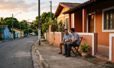Sentar na calçada no fim da tarde era um costume simples que aproximava todo mundo