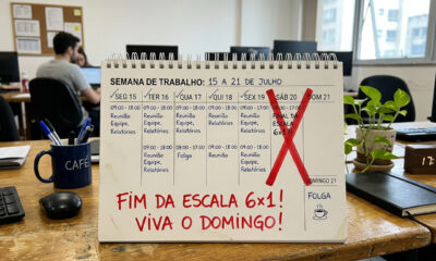 Adeus escala 6x1:nova jornada prevê folga no sábado e domingo