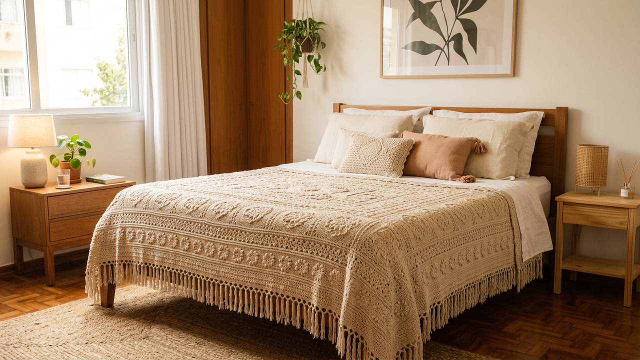 Transforme seu quarto com estes jogos de cama em crochê luxuosos