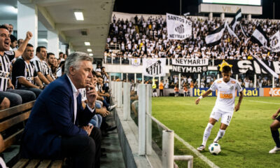 Carlo Ancelotti deseja comparecer a mais um jogo do Santos para observar Neymar Jr