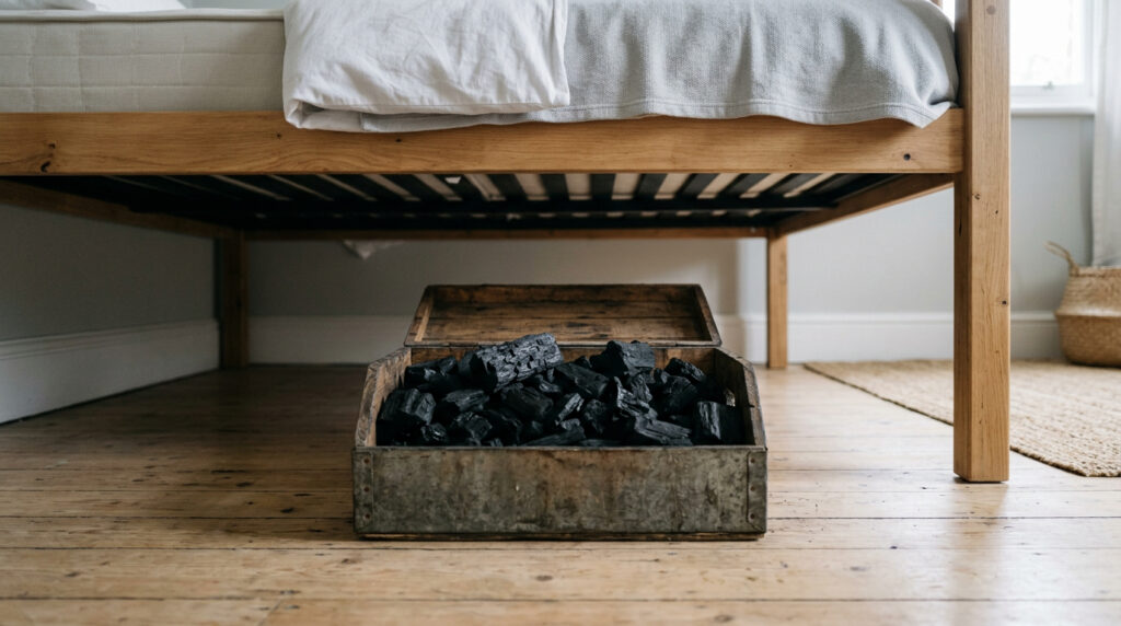 Colocar carvão vegetal debaixo da cama: para que serve e quando fazer