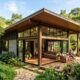 A casa pequena criada para aproveitar o clima natural e ficar mais fresca o dia inteiro