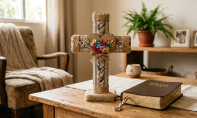 O artesanato religioso com recicláveis que trouxe mais beleza e simbolismo à decoração