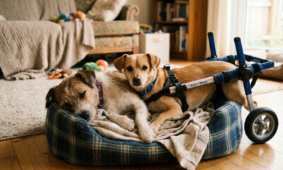Cachorrinho se recusa a sair do lado da irmã com paralisia