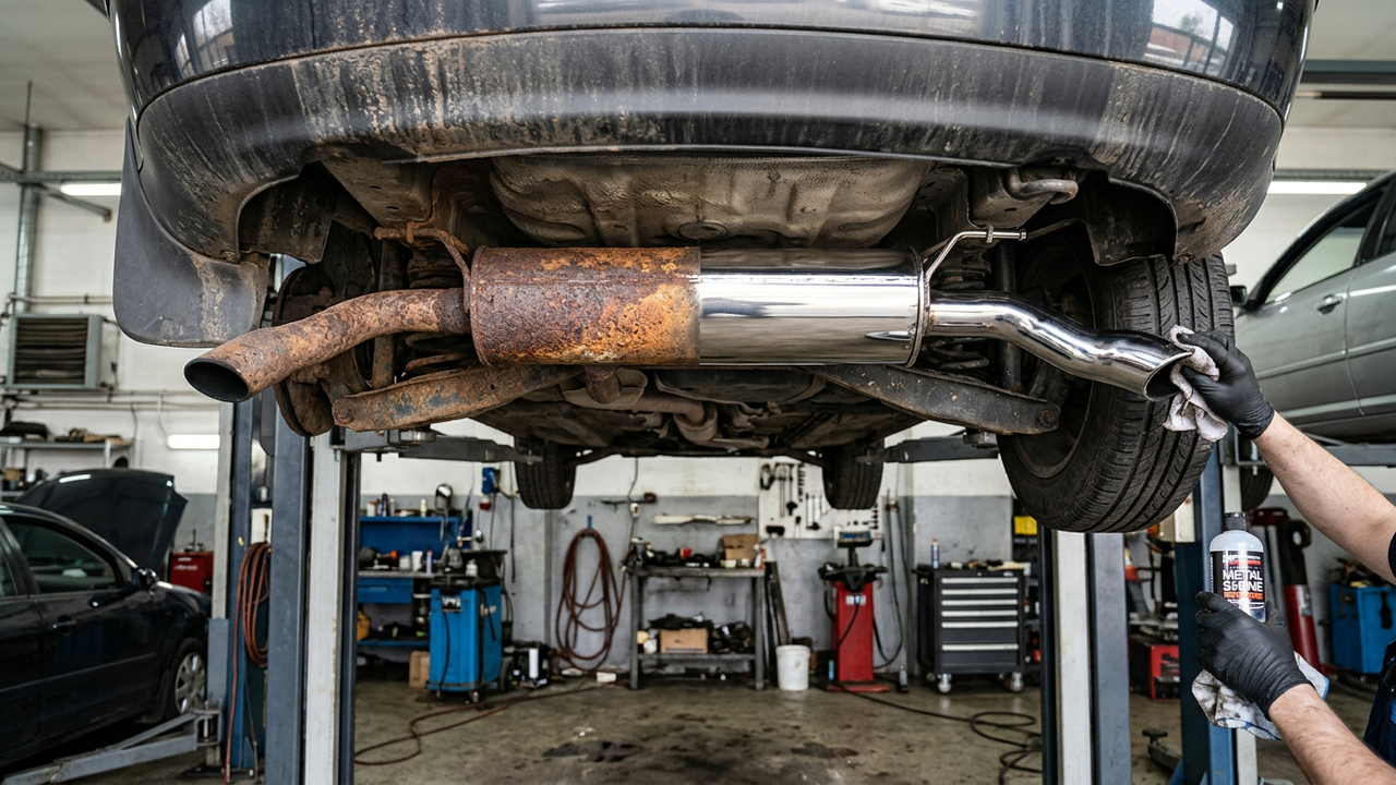 Ferrugem no escapamento pode ser removida em minutos com técnica simples