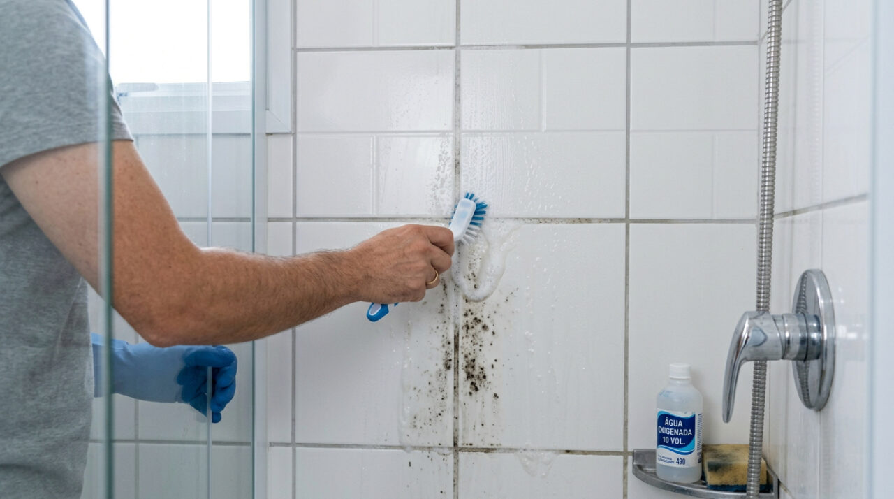 Experimente borrifar 'essa água' no mofo do azulejo do banheiro"… remove a sujeira com mais eficácia do que água sanitária
