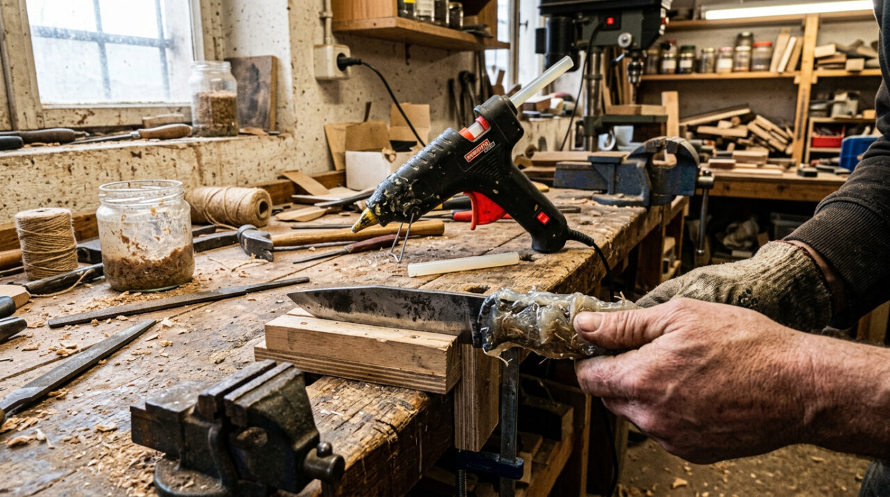 Uma ideia simples com cola quente que vira solução criativa para pequenos projetos