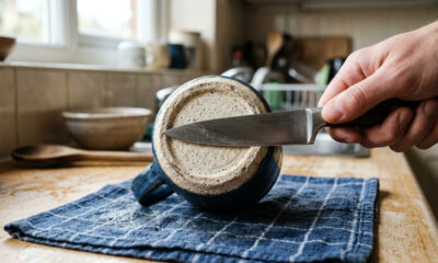 Nem pedra, nem ferramenta cara: o truque simples para amolar faca em casa usando algo que você já tem