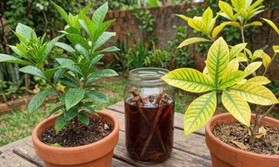 O segredo do prego enferrujado que salva qualquer planta amarelada agora mesmo e melhora a aparência