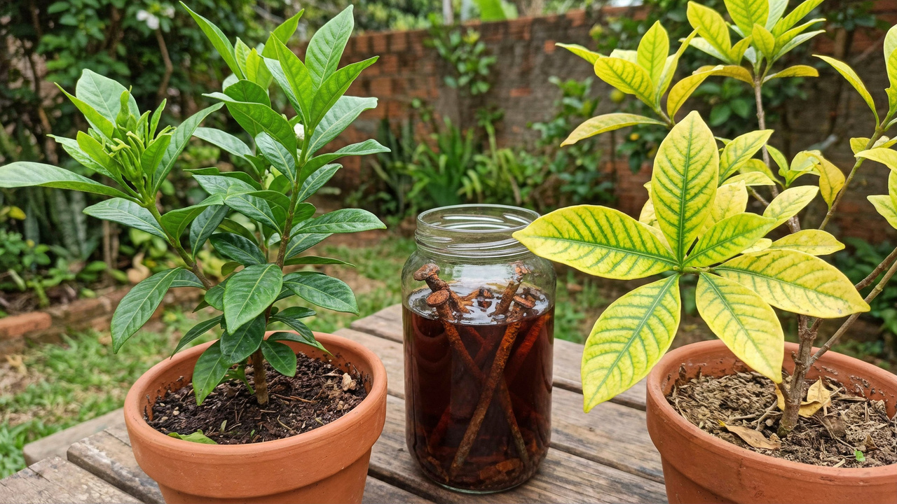 O segredo do prego enferrujado que salva qualquer planta amarelada agora mesmo e melhora a aparência