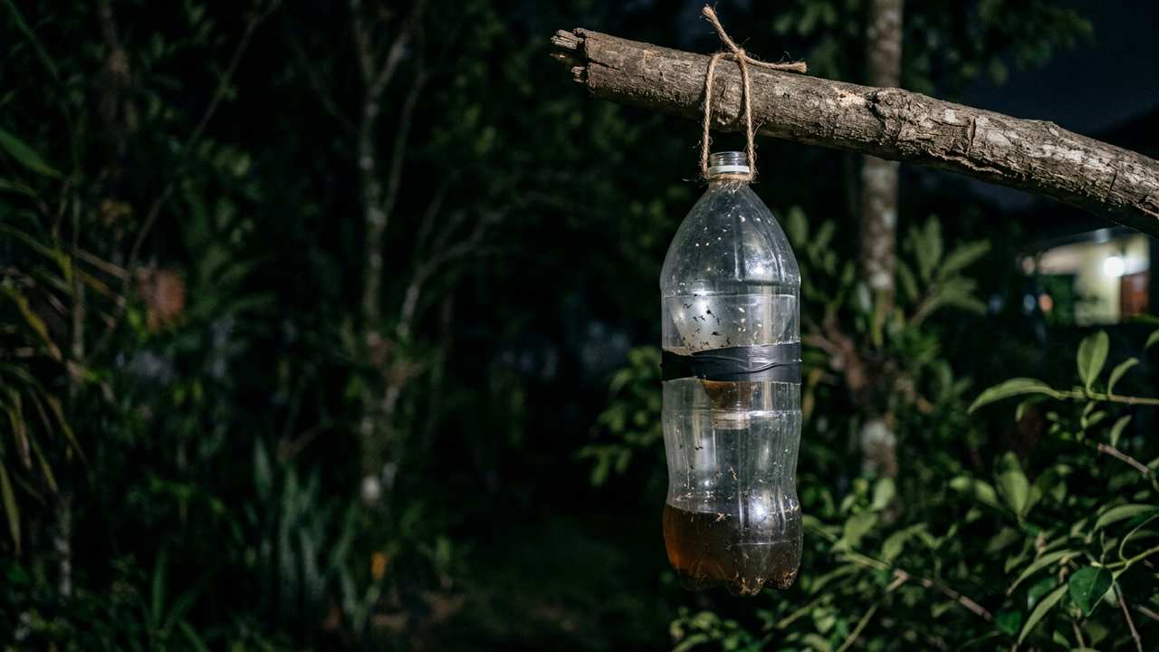 A armadilha para mosquito com garrafa PET que leva 5 minutos e voltou a ganhar espaço nas noites quentes