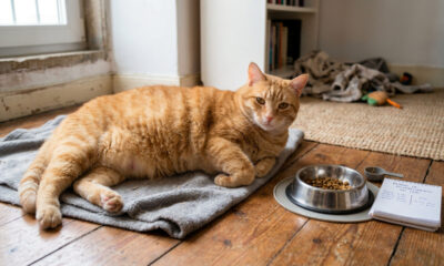 Estudante universitária transforma a vida do gato ao ajudá-lo a emagrecer