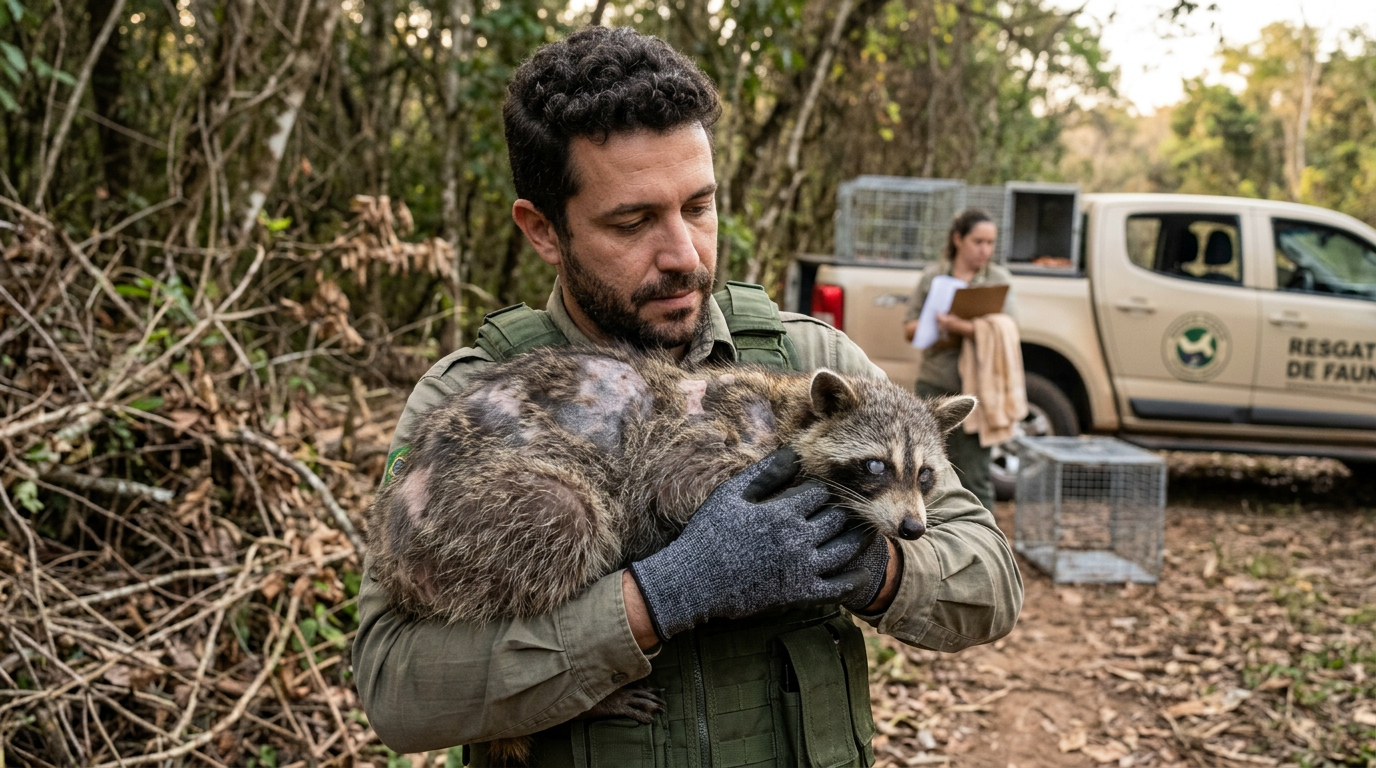Socorrista resgata “gambá” debilitado e faz descoberta inesperada
