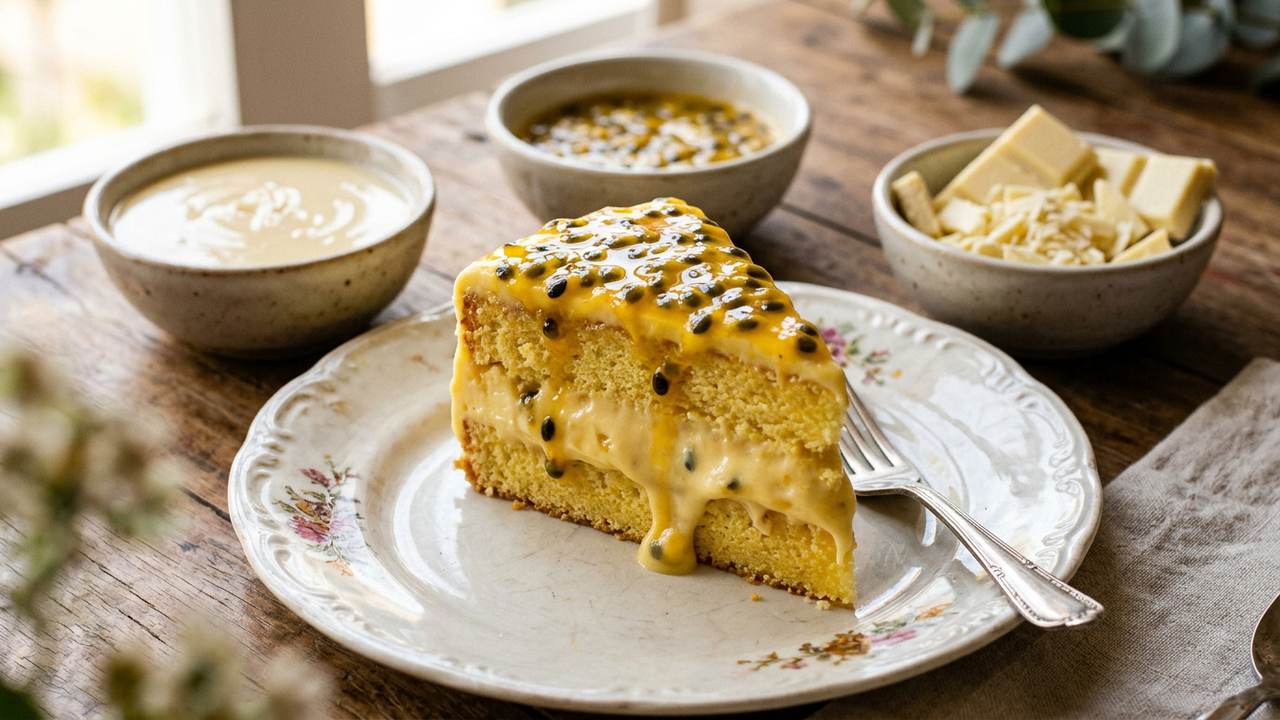 Misture leite condensado, maracujá e chocolate branco e faça um bolo gelado com sabor equilibrado