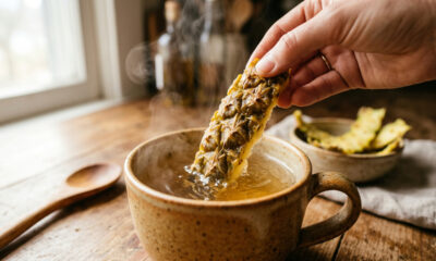 Casca de abacaxi é um anti-inflamatório natural forte e o jeito de consumir muda tudo