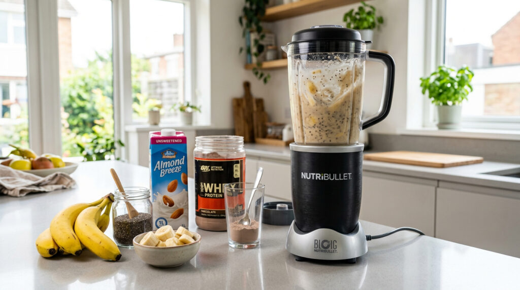 Como preparar um shake de proteína com banana e sementes de chia para ganhar massa muscular e ficar mais forte