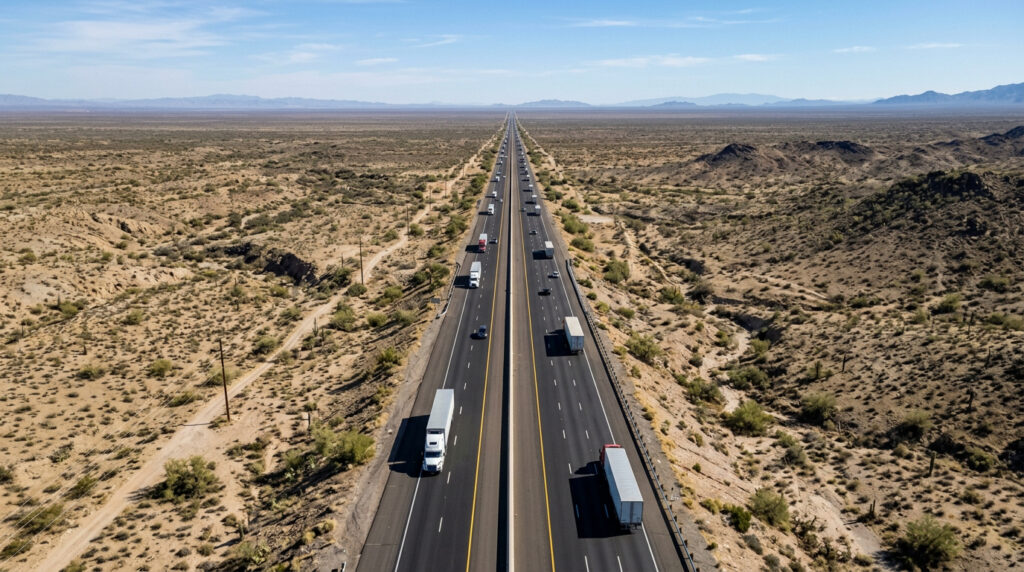 A estrada reta mais longa do mundo desafia motoristas por 240 km sem curvas