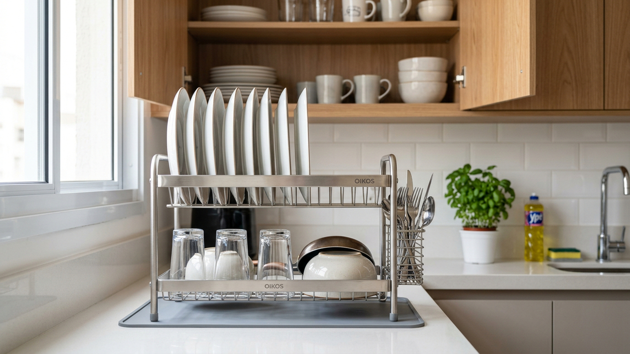 Usar pano ou deixar secar sozinho? O detalhe que realmente importa na hora de guardar a louça limpa