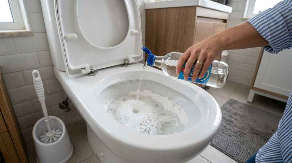 Jogar vinagre e bicarbonato no vaso sanitário: para que serve e por que recomendam
