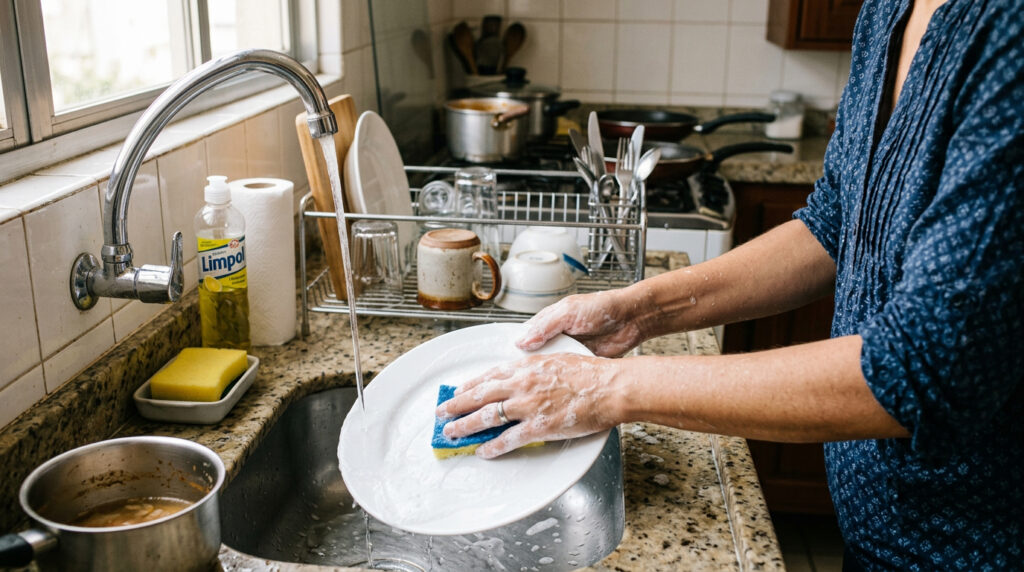 O que significa lavar a louça enquanto cozinha: os especialistas explicam