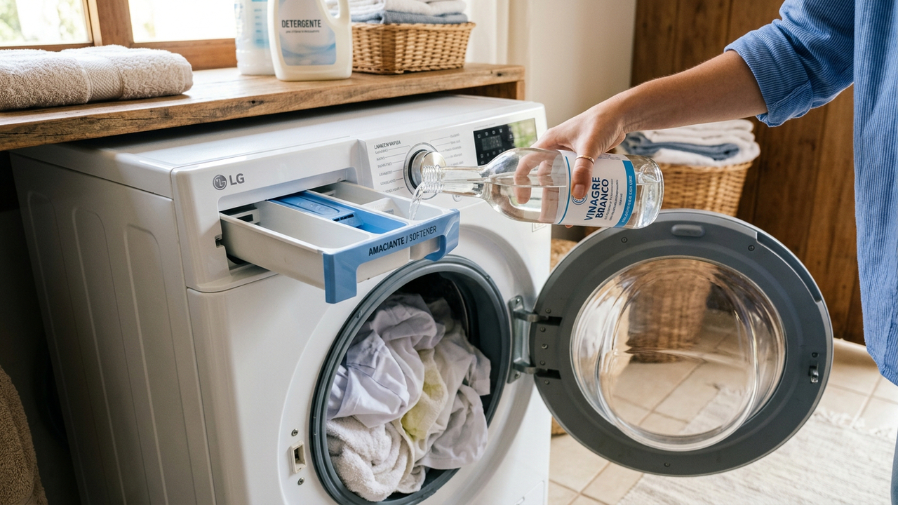 Nem amaciante nem perfume: por que recomendam usar vinagre na máquina de lavar roupa