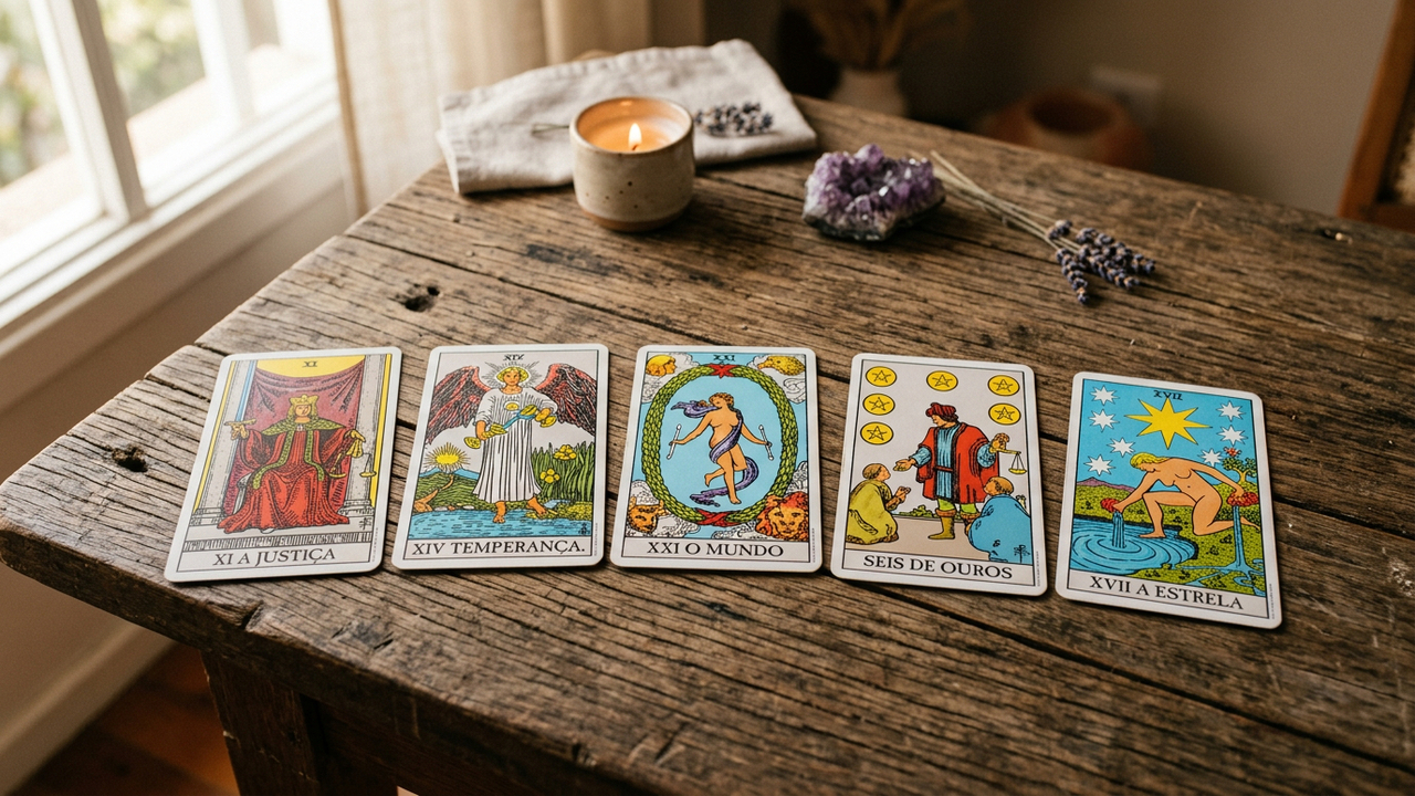 5 cartas do tarot que indicam equilíbrio entre dar e receber na vida emocional e material