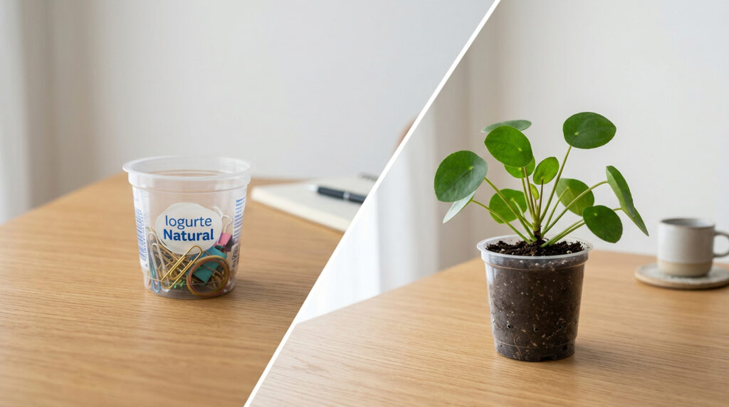 Não jogue fora o pote do iogurte depois de comer: use ele assim em casa e nunca mais compre potes separados