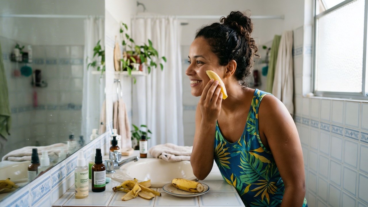 Como usar a casca de banana na pele para melhorar a aparência de forma simples