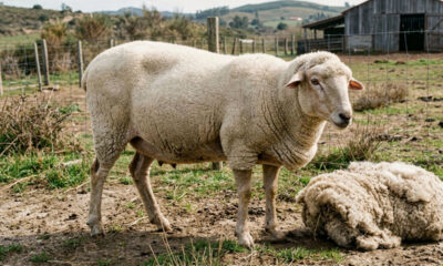 Ovelha perdeu 40 kg de lã e parece irreconhecível agora