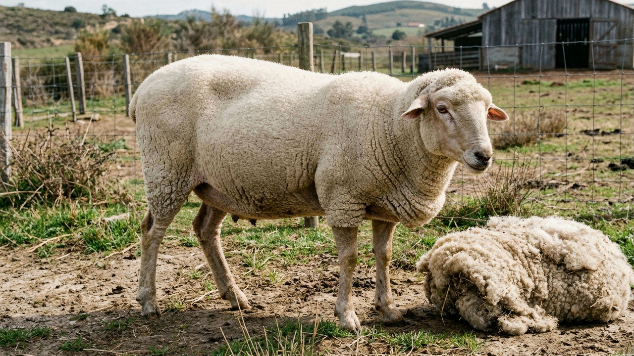 Ovelha perdeu 40 kg de lã e parece irreconhecível agora