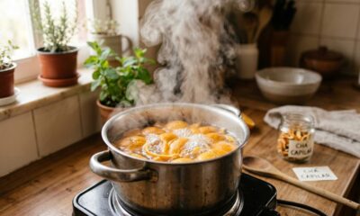 Esta casca de fruta fervida que faz o cabelo crescer e brilhar com perfeição e mais força natural
