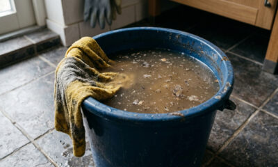 Não faça isso ao limpar: por que você não deve deixar o pano de limpeza em um balde com água