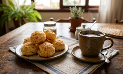 Esse pão de queijo de tapioca fica pronto com poucos ingredientes e deixa o café ainda mais gostoso