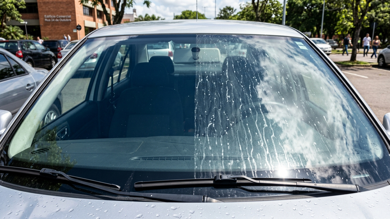 Truque pouco conhecido elimina manchas no vidro do carro, economizando e evitando danos