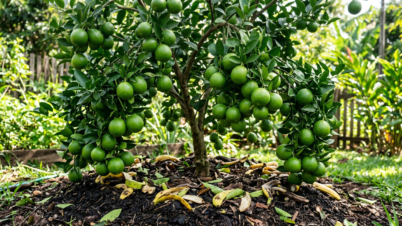 O ingrediente da cozinha que faz seu pé de limão carregar de frutos com mais força e produção