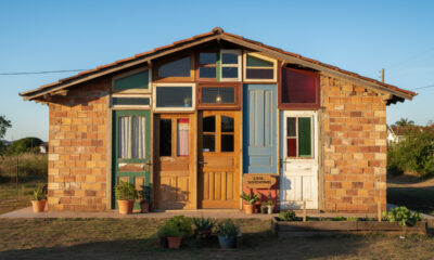 O projeto que transformou materiais reaproveitados em uma casa cheia de personalidade