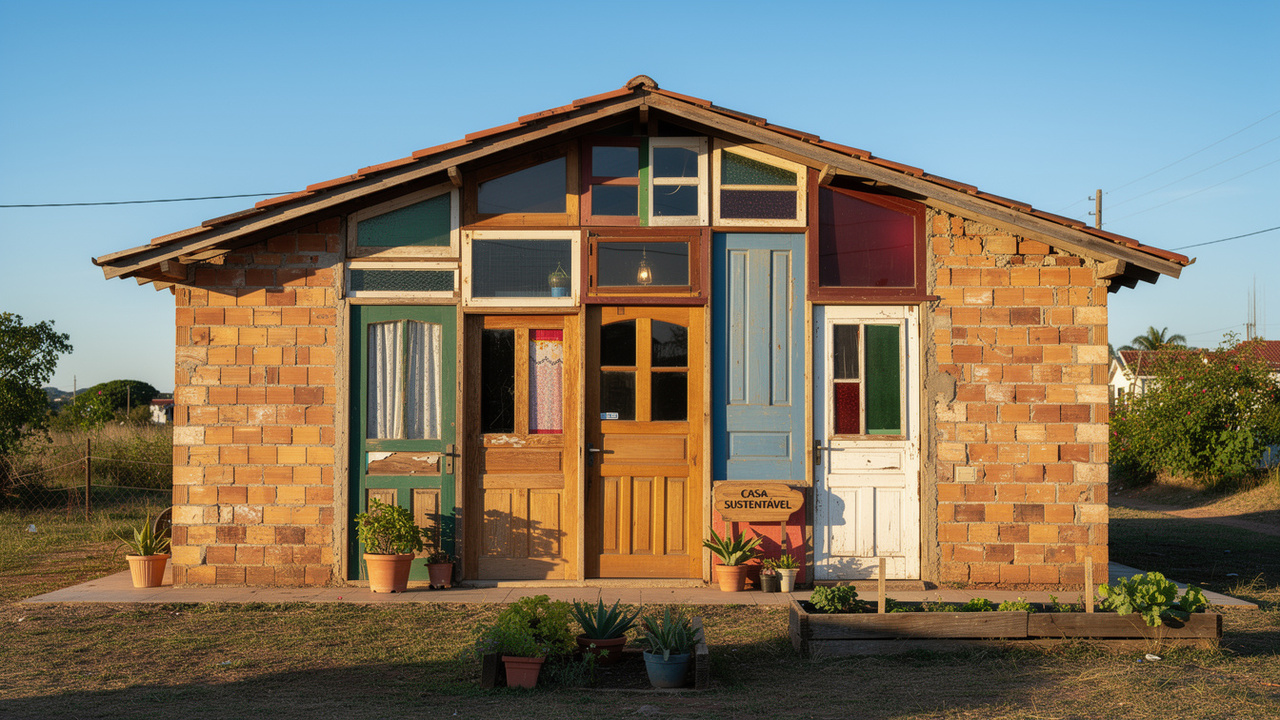 O projeto que transformou materiais reaproveitados em uma casa cheia de personalidade