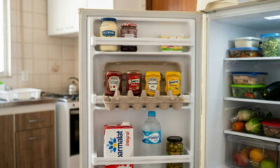 O truque com caixa de ovos que deixa a porta da geladeira mais organizada sem gastar nada com organizadores